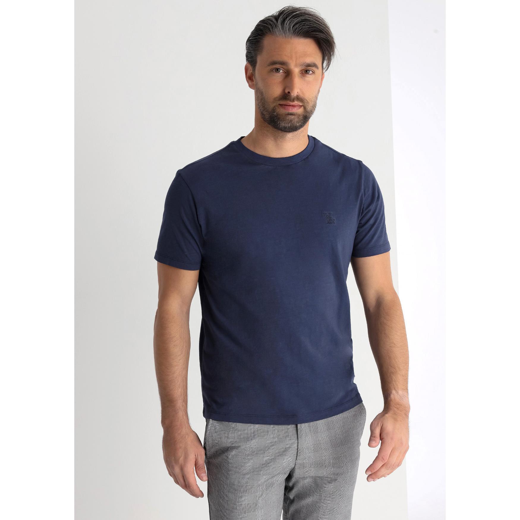 Victorio & Lucchino - Camiseta básica manga corta cuello caja con logo