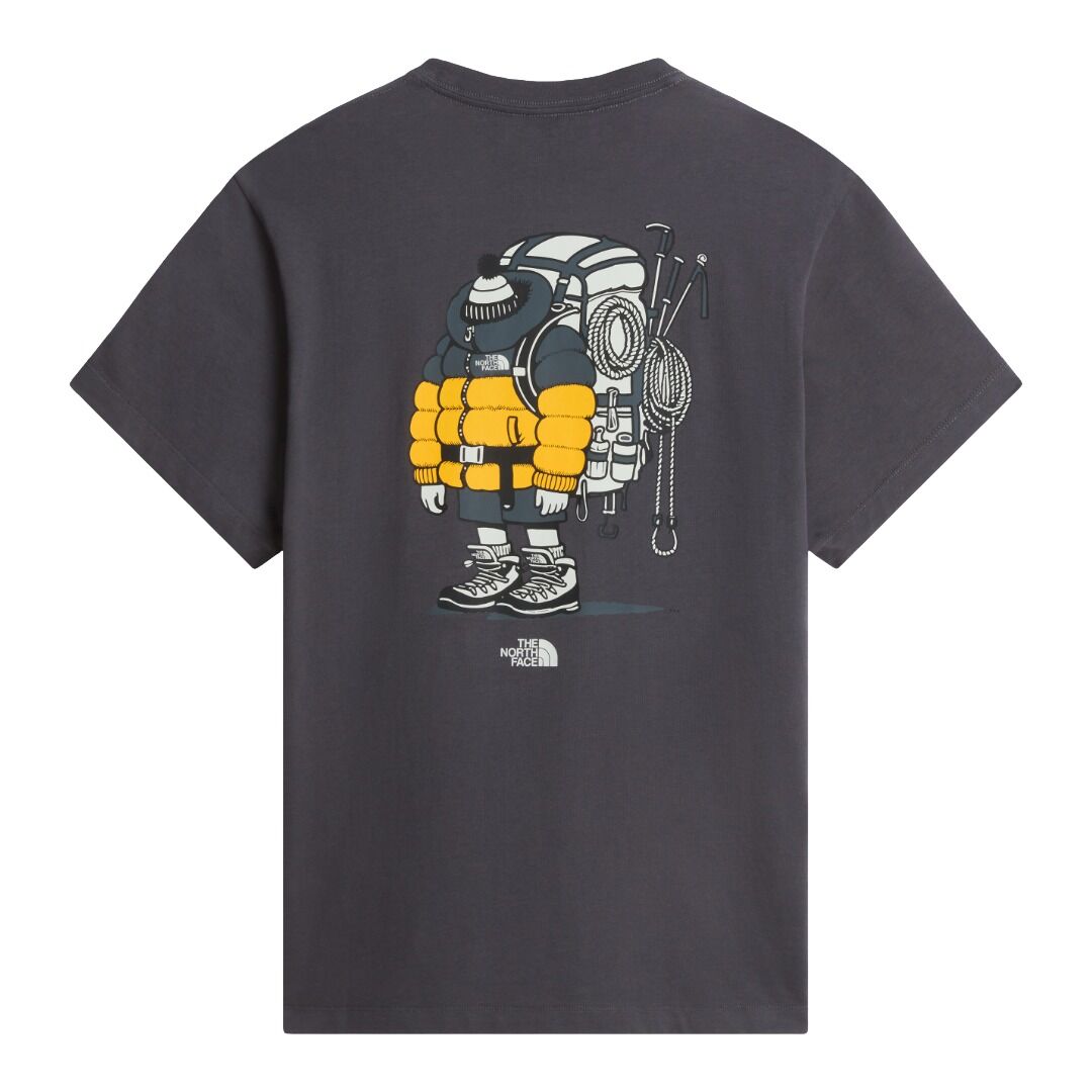 Camiseta Gris The Noth Face Gear Up Get Out Anthracite Grey de Estilo Relajado