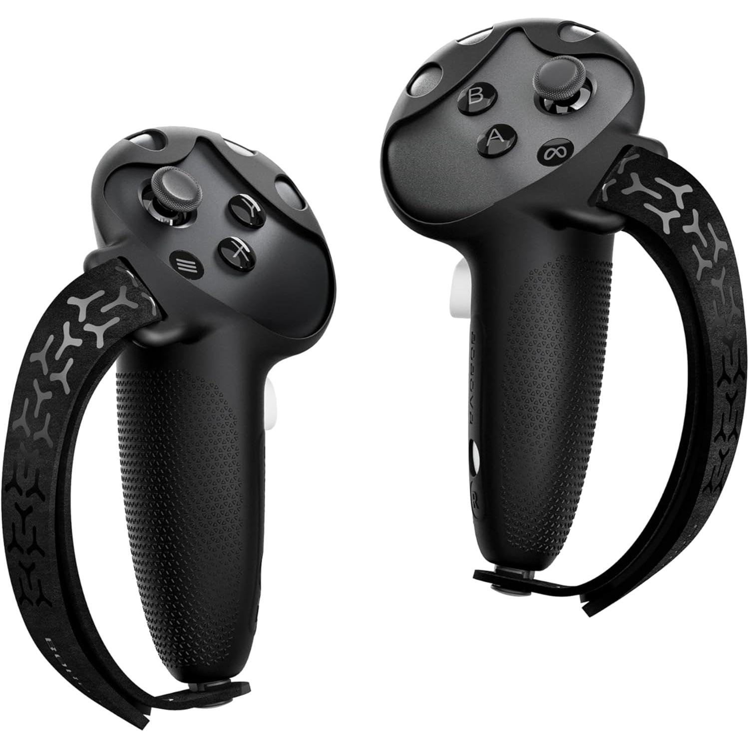 BOBOVR G3 Funda de Agarre Controlador, Funda de Silicona Antideslizante,Correa Deportiva Ajustable y Base de Carga Inalámbrica para CD3/D3, Compatible con Quest 3/3S