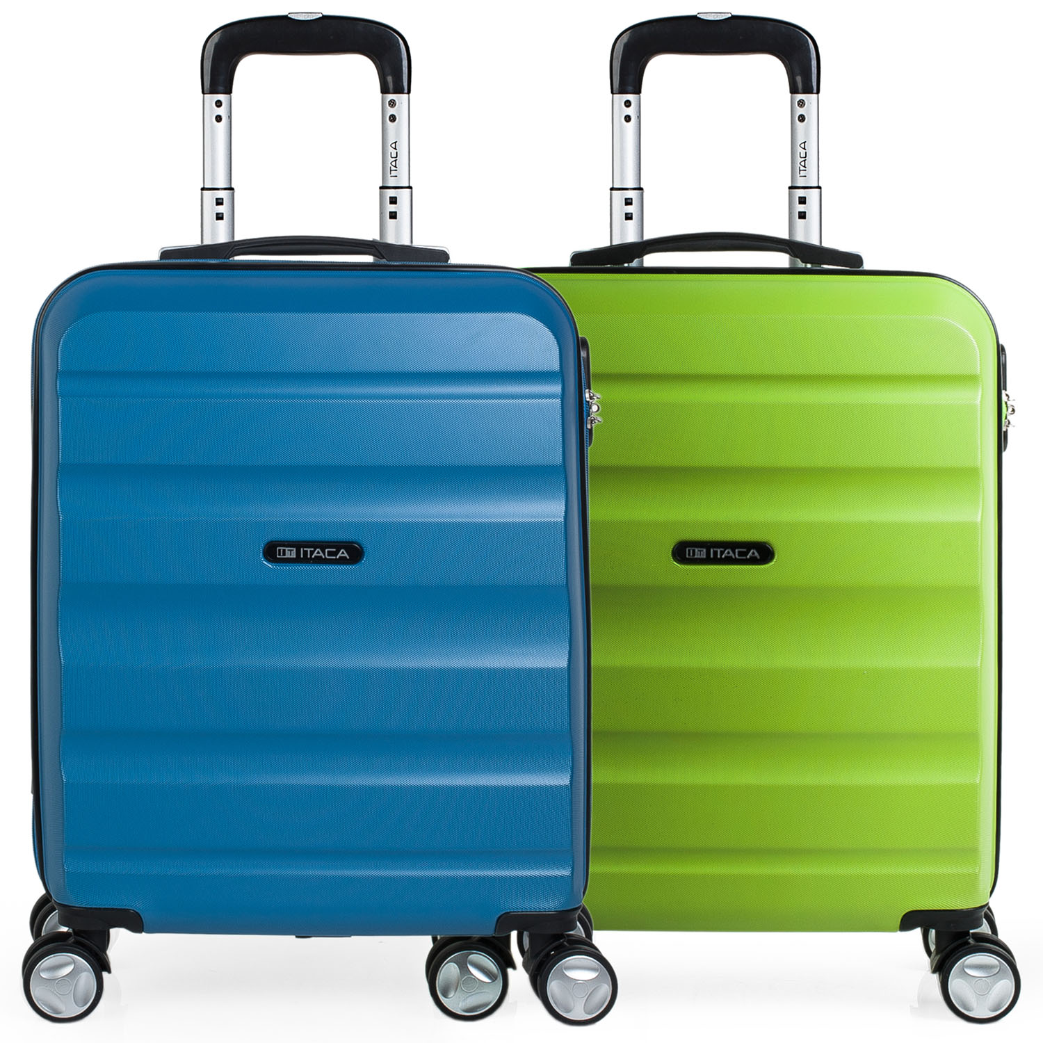 Itaca - Set 2 Maletas Pequeñas Para Viaje En Pareja. Rígidas 4 Ruedas 55X40x20 Cm Cabina Trolley ABS. Equipaje De Mano. Cómodas Y Ligeras. Ryanair. Calidad Y Diseño. T71650P