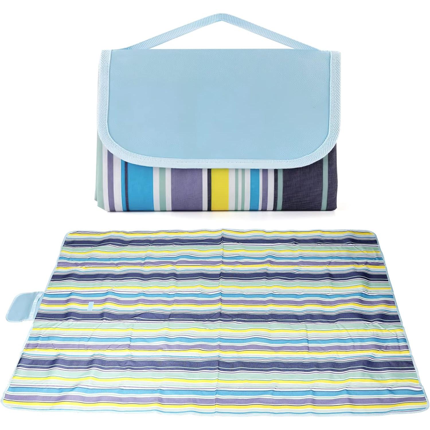 Manta de Picnic Impermeable - 150 x 200 cm Plegable, Alfombra de Viaje Lavable Manta de Camping de Playa para Barbacoa al Aire Libre Senderismo Parque Jardín