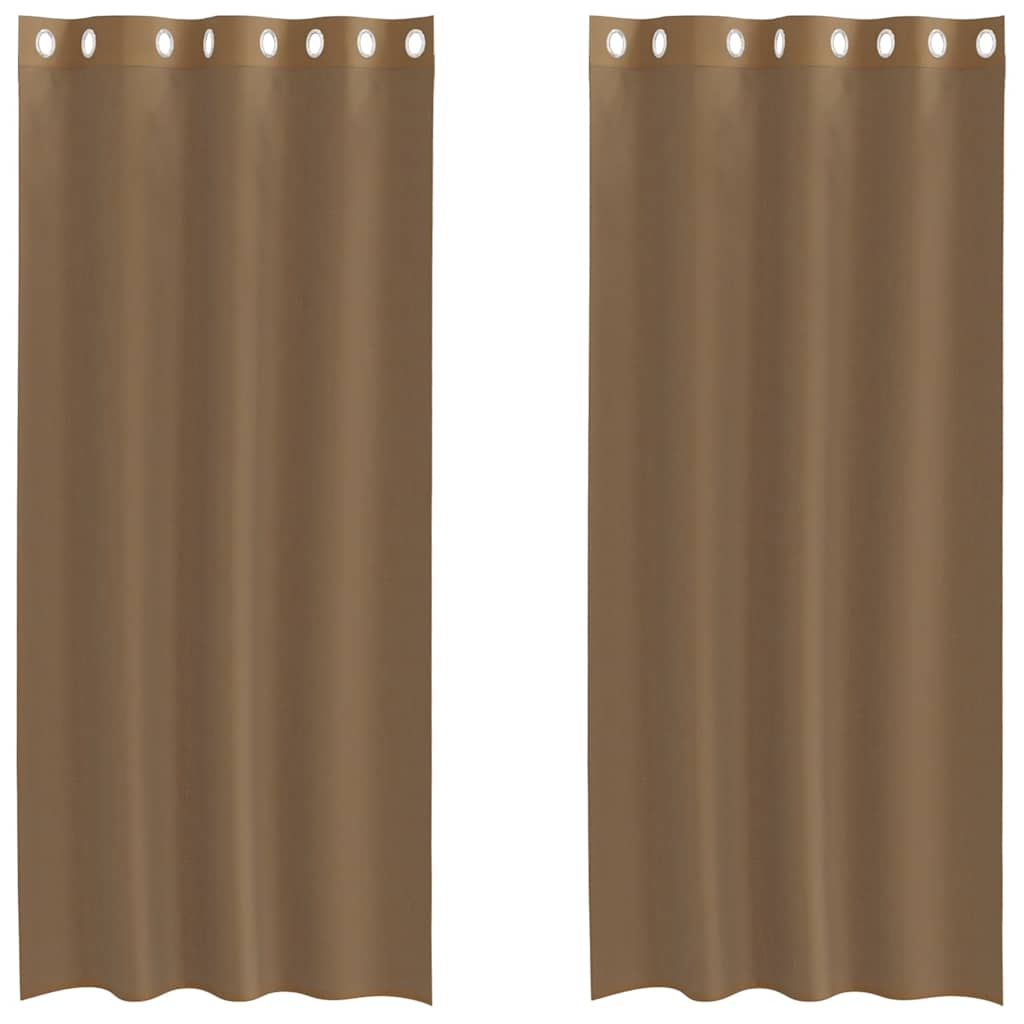 vidaXL Cortinas de gasa con ojales 2 ud 140x245 cm