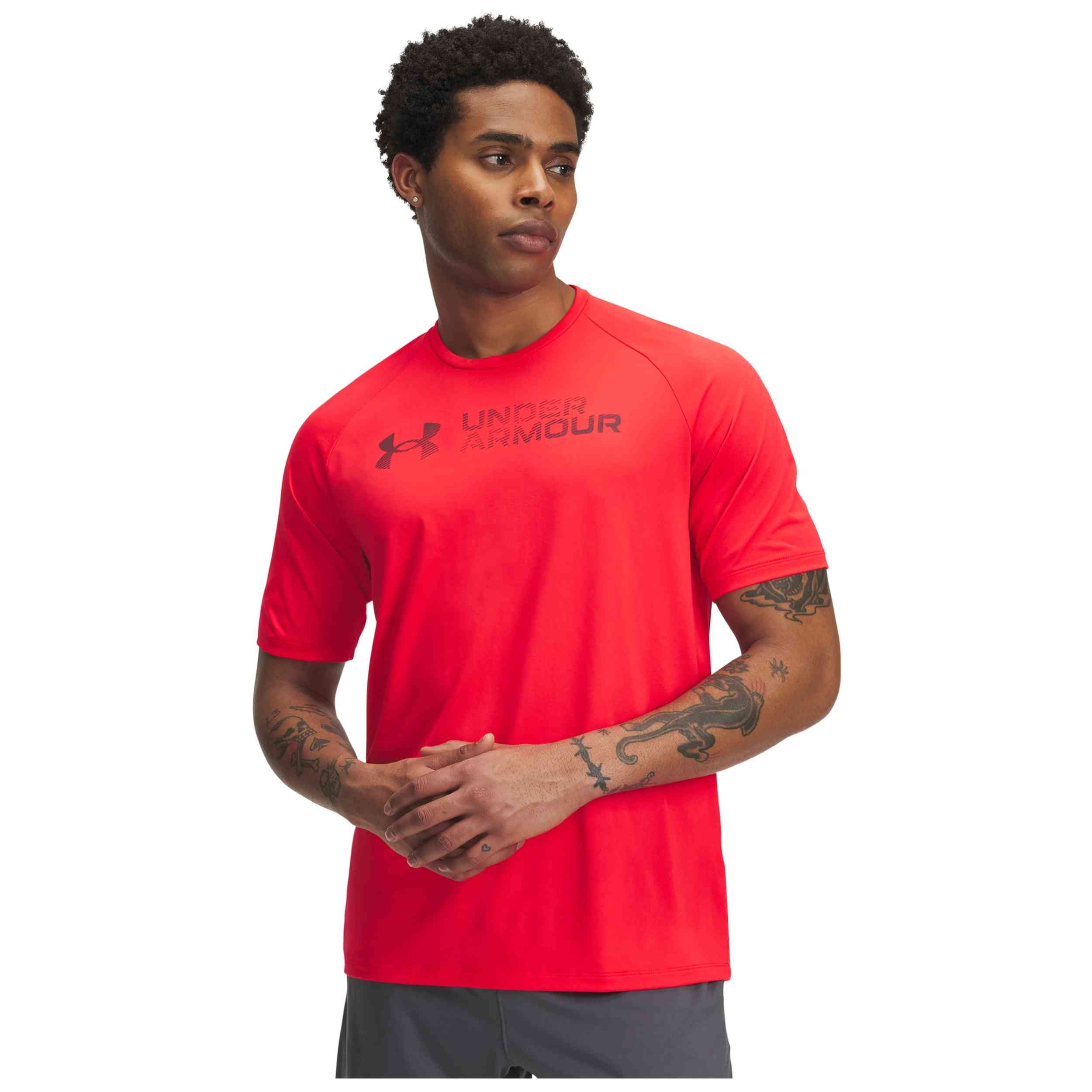 Camiseta De Manga Corta Under Armour modelo 6005116-713 para Hombre en color Rojo