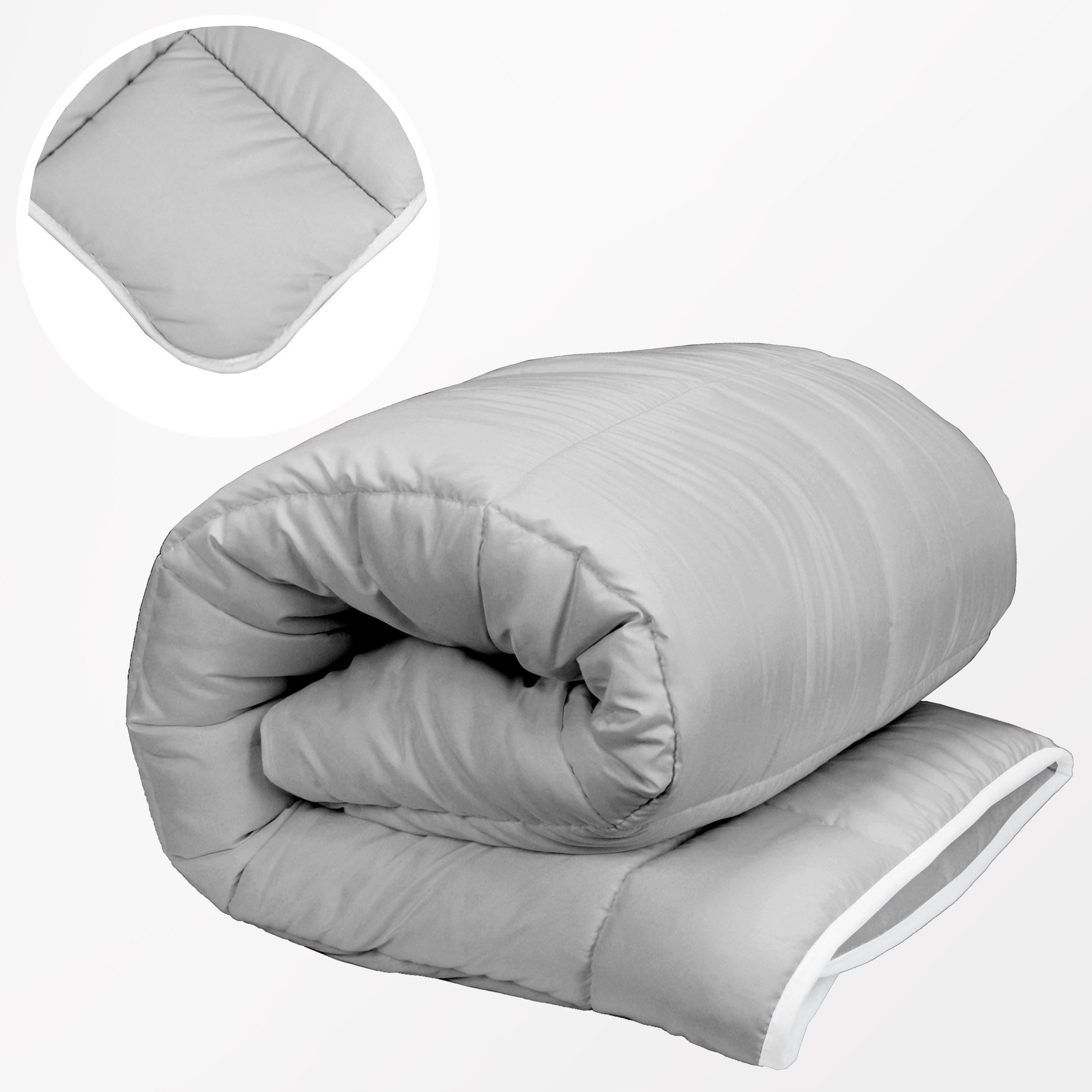 Edredón Nórdico Relleno de Fibra Hueca Siliconada Transpirable para Cama de 90 / 105 / 135 / 180 CM, 300 Gr Blanco Azul Rosa Gris - EasySpeed
