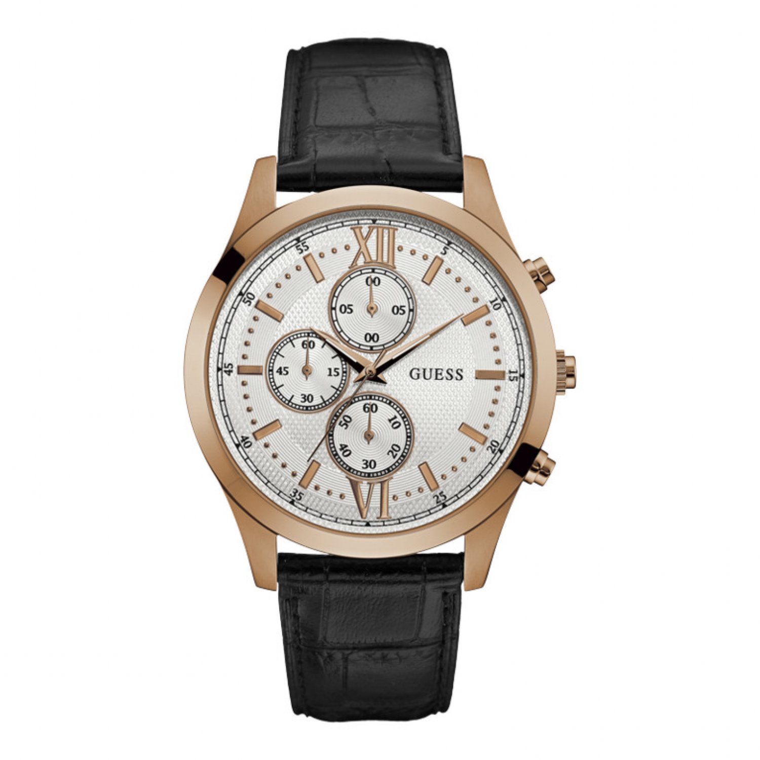 Reloj Guess Hudson W0876G2 Hombre Blanco Piel Cronógrafo