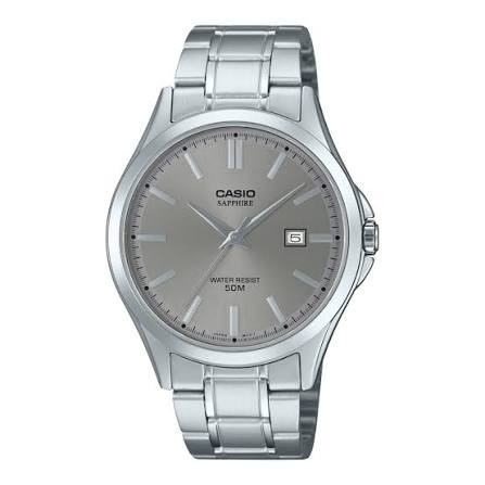 Reloj Casio Para Hombre MTS-115D-8A Cristal Zafiro Correa Acero