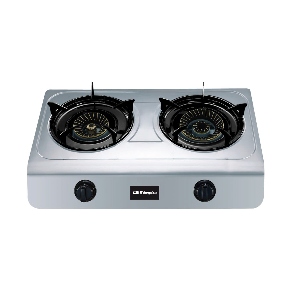 Orbegozo FO 2700 Hornillo a Gas 2 Quemadores 7.7kW – Para Gas Butano o Propano, Uso Exterior, Dimensiones 600x380x100 mm