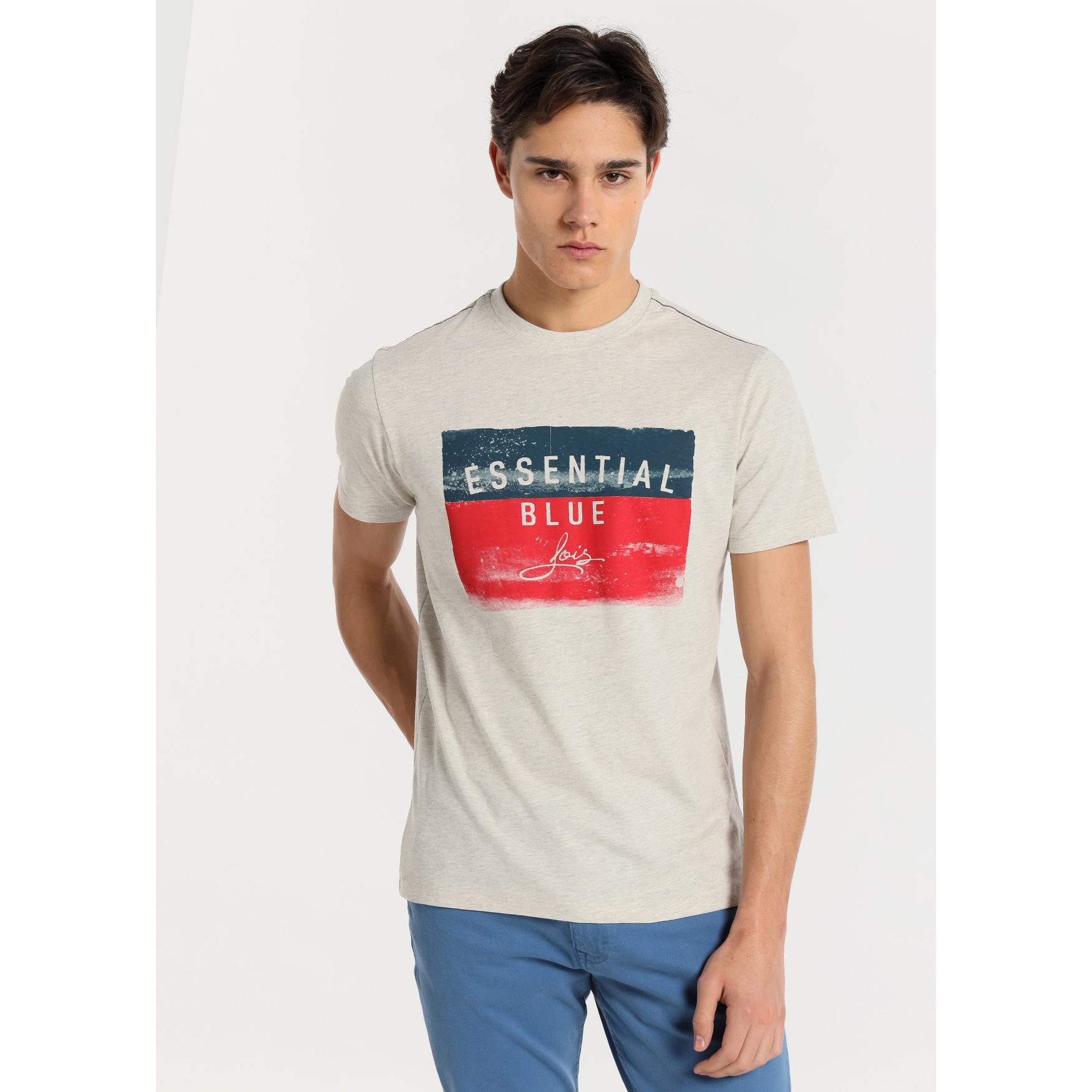 LOIS JEANS - Camiseta Gráfica Gris Marengo