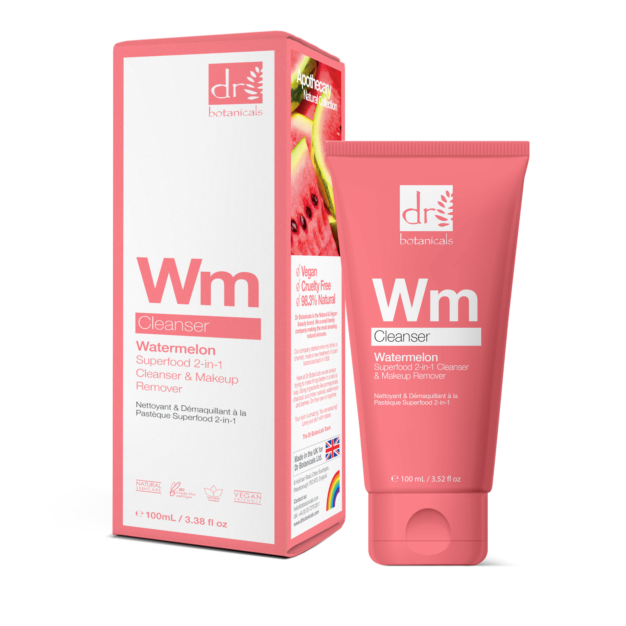 Dr Botanicals Limpiador y Desmaquillante 2 en 1 de Sandía 100ml