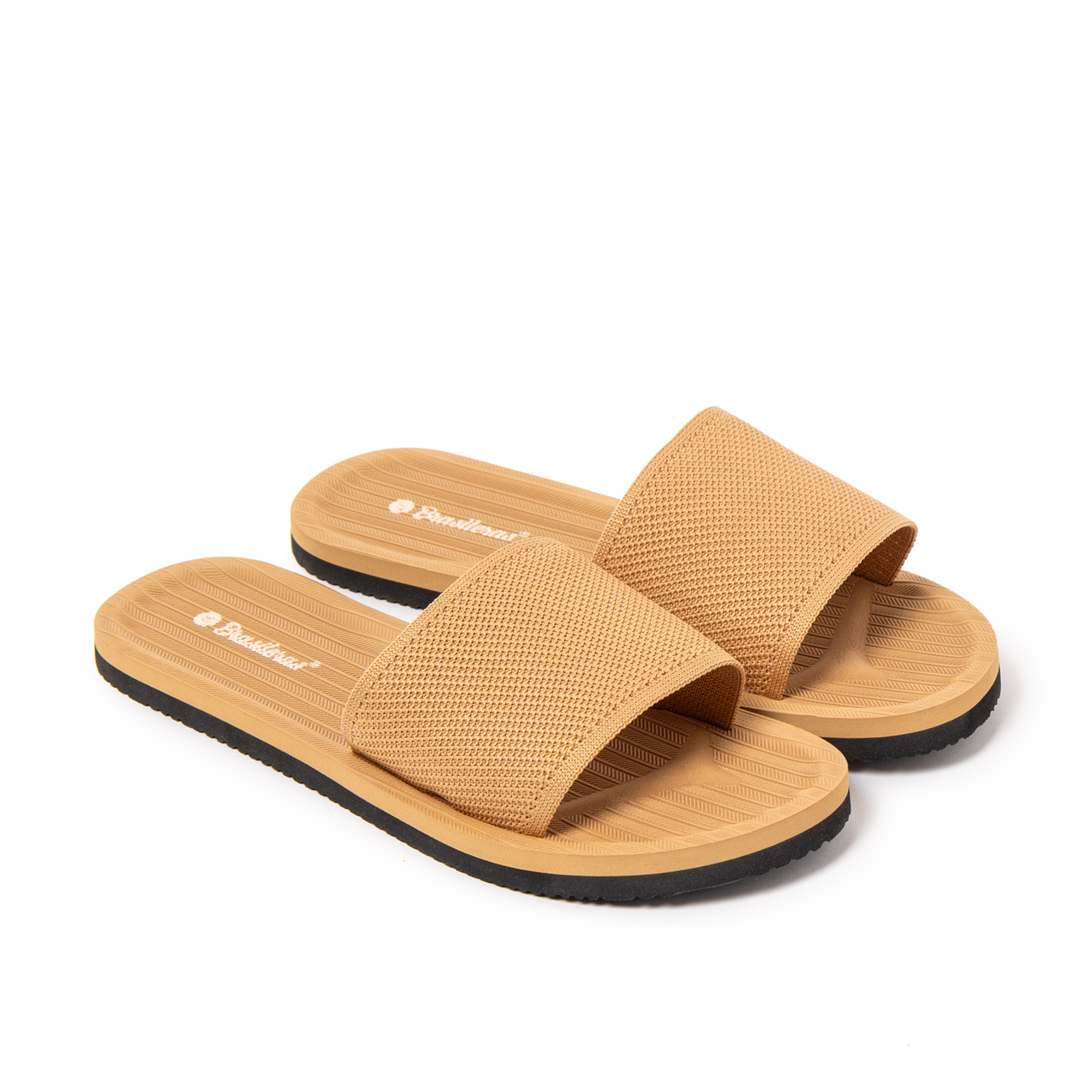 Sandalias Planas para Mujer Brasileras Modelo Sand, Diseño Tipo Pala, Tira Ancha Flexible y Suela de Goma, Ideal para Verano