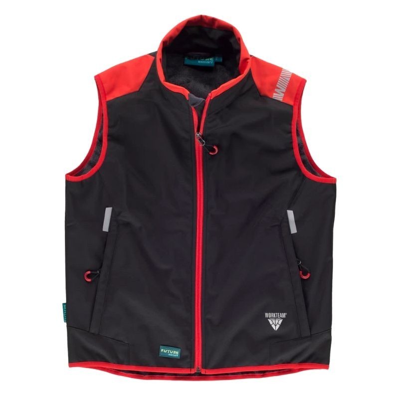 Chaleco Workshell Combinado con Detalles Reflectantes