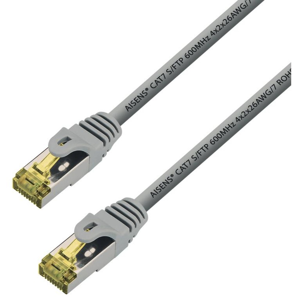 Aisens - Cable de red RJ45 Cat.7 S/FTP 3m gris con blindaje S/FTP, 10 Gbit/s, OFC 99,9%, libre de halógenos, compatible CAT6A/CAT6/CAT5e, RoHS