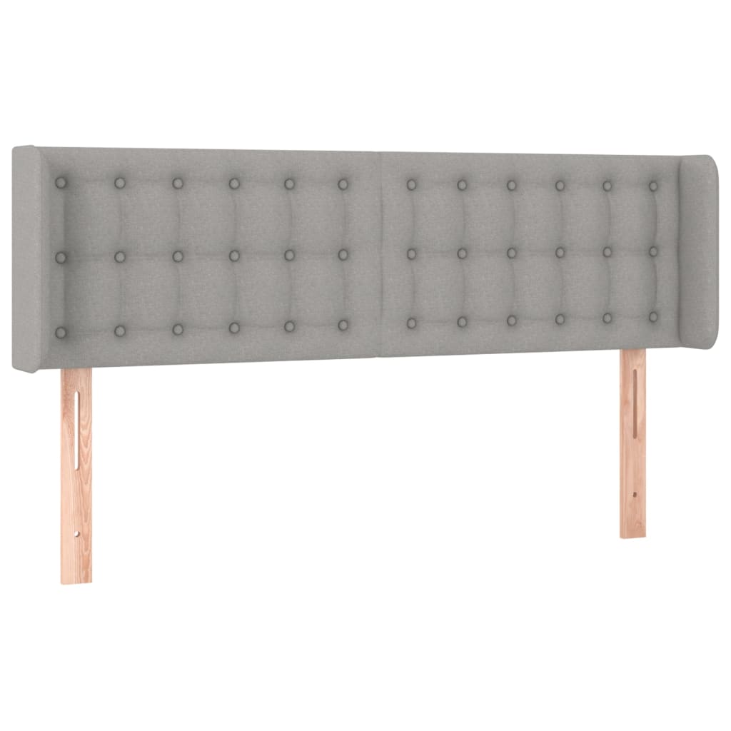 vidaXL Cabecero de tela gris claro 147x16x78/88 cm