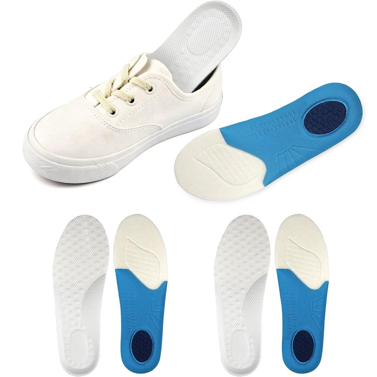 Om Home pares de plantillas deportivas para niños - Plantillas de espuma transpirable - Plantillas deportivas para niños con soporte para el arco - Plantillas suaves y amortiguadoras - Parte superior de espuma viscoelástica - Plantillas deportivas durader