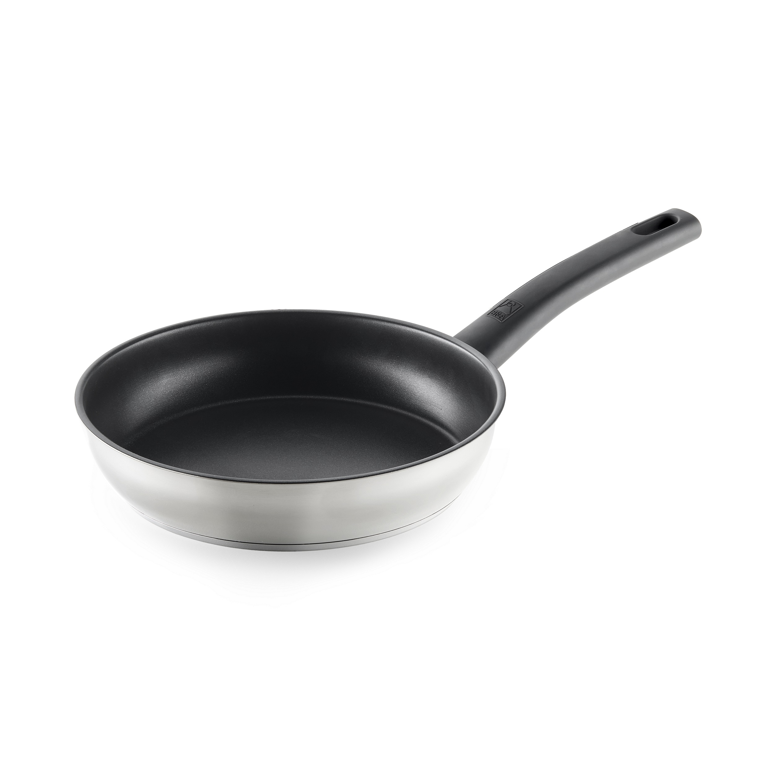 BRA Antistick Inox – Sartén Individual, De 18 a 28 cm – Antiadherente Tricapa + Acero Inoxidable 18/10, Libres de PFOA – Apto para Inducción y Horno – Superficie Ultraresistente