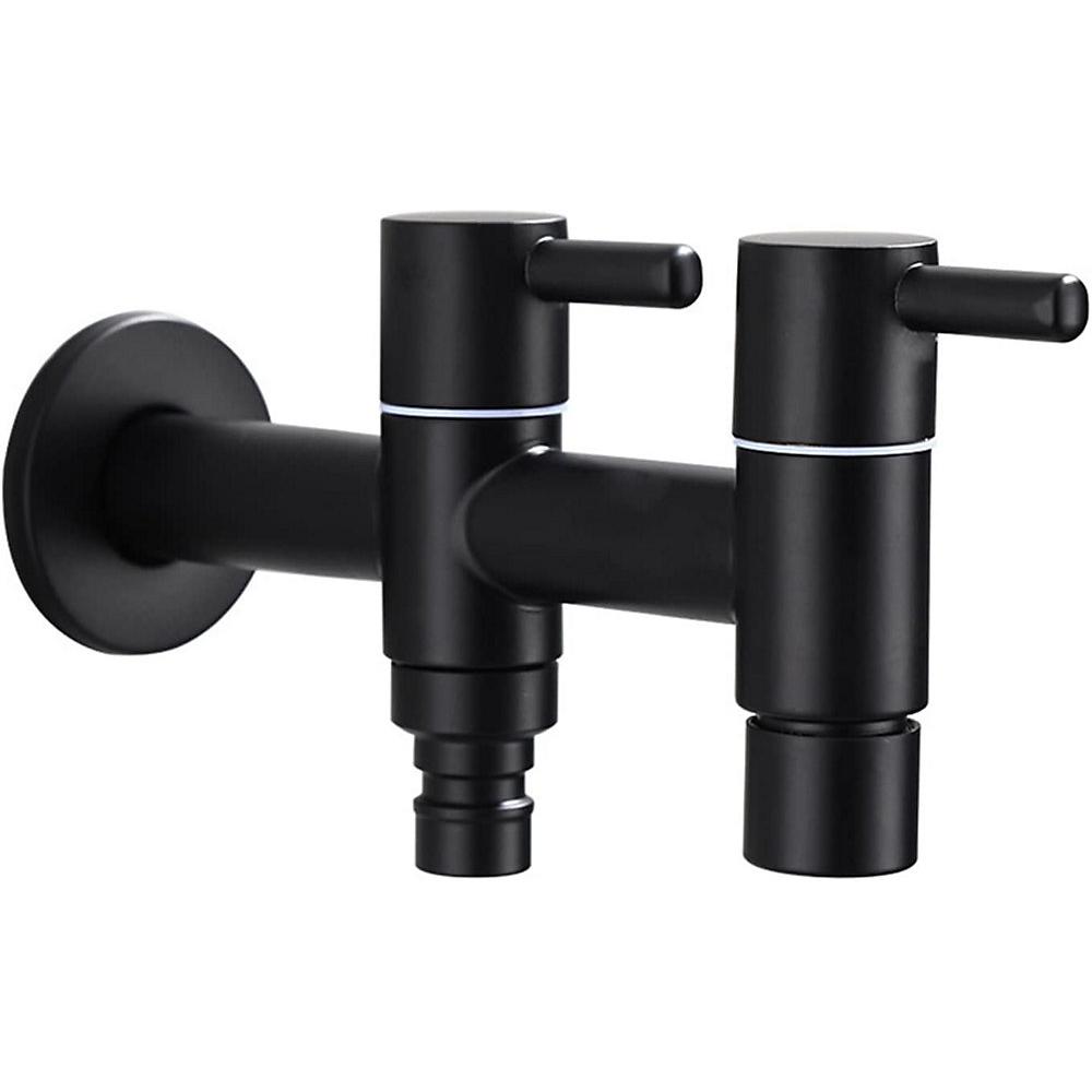 CA Grifo para lavadora de 1 pieza, grifo de doble interruptor, grifo de agua fría montado en la pared, grifo de fregadero extendido en un