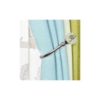 CA 2 abrazaderas de cortina de cristal de 155 x 68 mm, diseño en U, de metal, color plateado