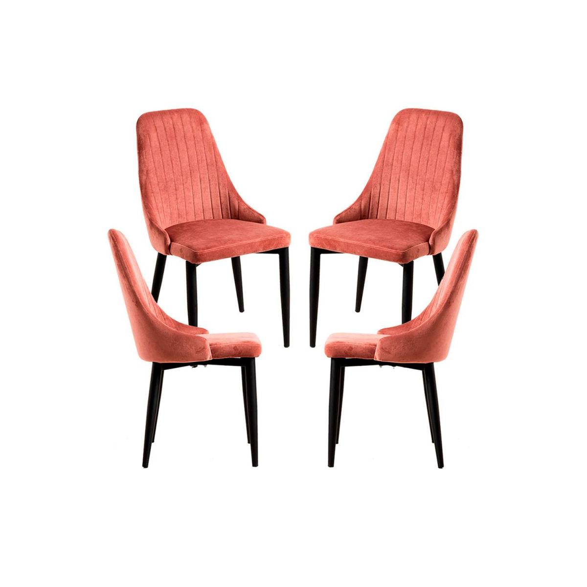 Regalos Miguel - Packs Sillas Comedor - Pack 4 Sillas Kan Terciopelo