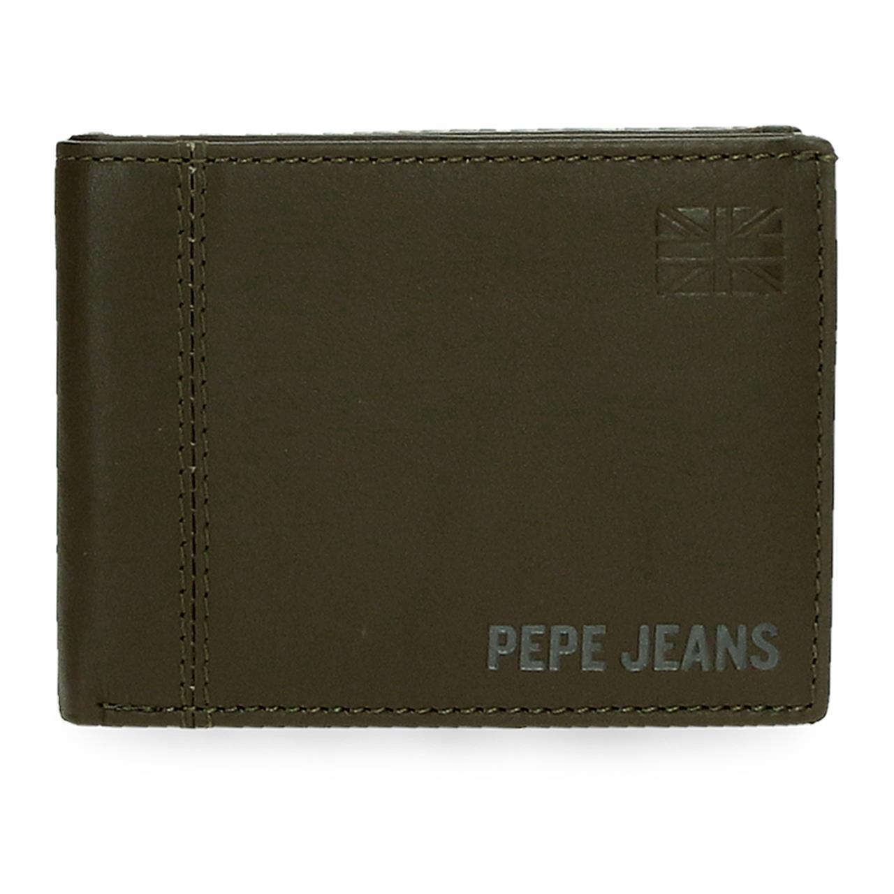 Billetero Pepe Jeans Cortland con Protección RFID, 6 Ranuras para Tarjetas y Monedero Interior