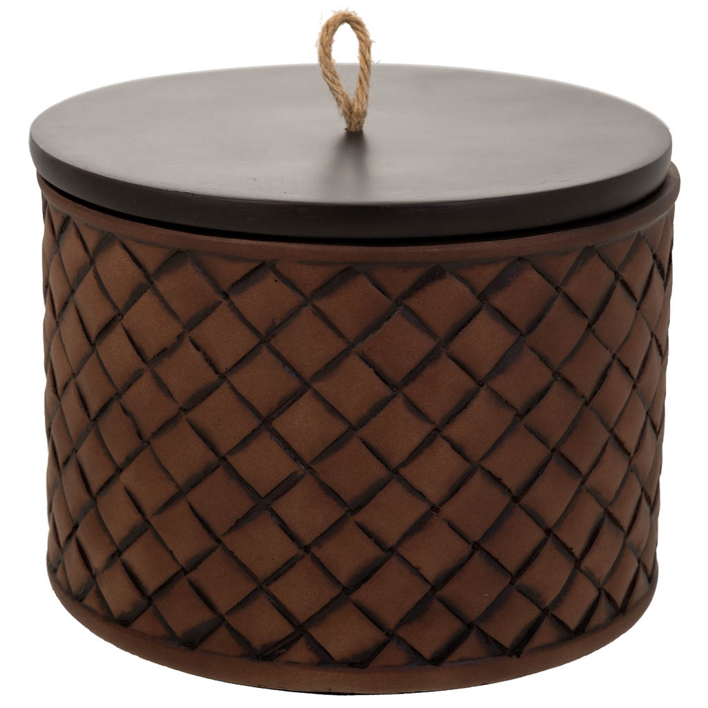 Wonderlust Deco - Caja Joyero de poliresina marrón 17,5x17,5x13 Marrón 17,5x17,5x13h cm