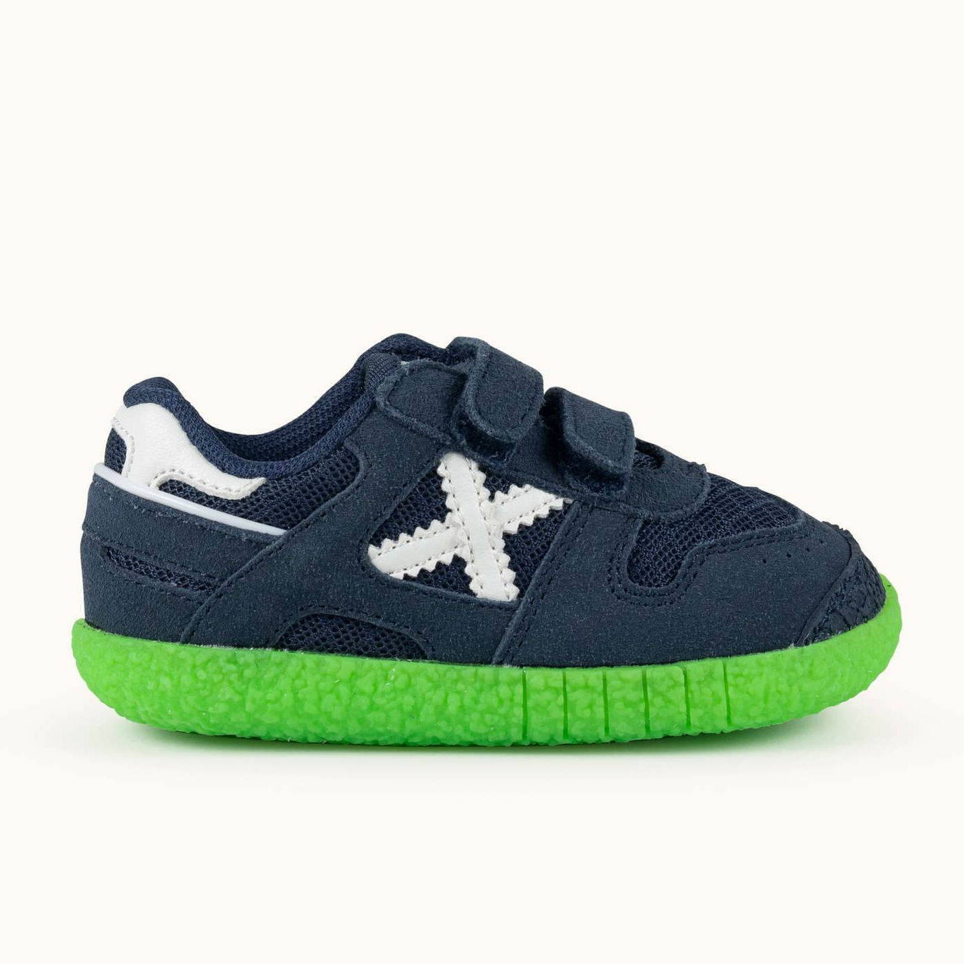 Munich Baby Goal1632 Zapatillas Barefoot Infantiles Azul Marino – Calzado Respetuoso Flexible con Velcro