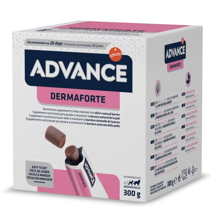 Advance DermaForte Suplemento para Perros Suplemento con ácidos grasos para mantener la barrera natural de la piel de los perros