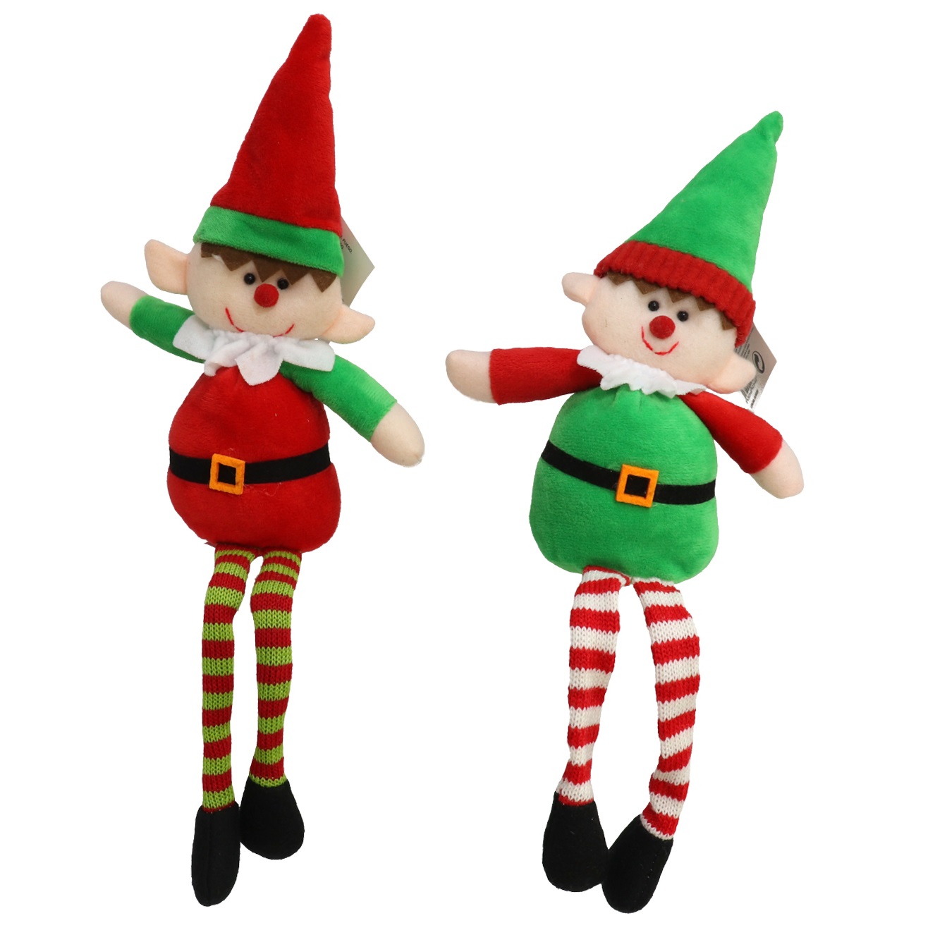 Muñeco Elfo Niño y Niña con / sin Cascabeles | Decoración Navideña - Gerimport