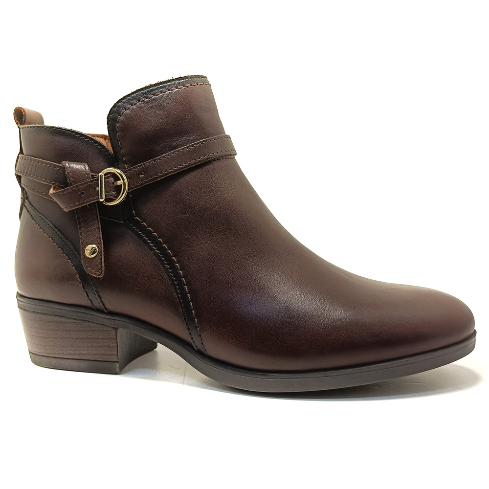Pikolinos Daroca W1U-8901Ci  , Botines De Tacon Y Cremallera Lateral , Para Mujer , Color Caoba.