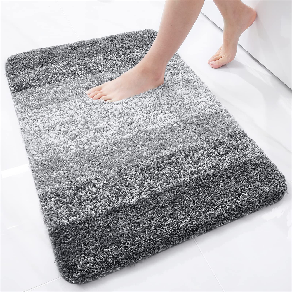 Alfombra De Baño 40x60CM Manta Suave Absorbente De Microfibra Antideslizante Alfombra De Baño Para Puerta Piso Ducha Moderna Estilo Rayado Técnica Máquina Hecha