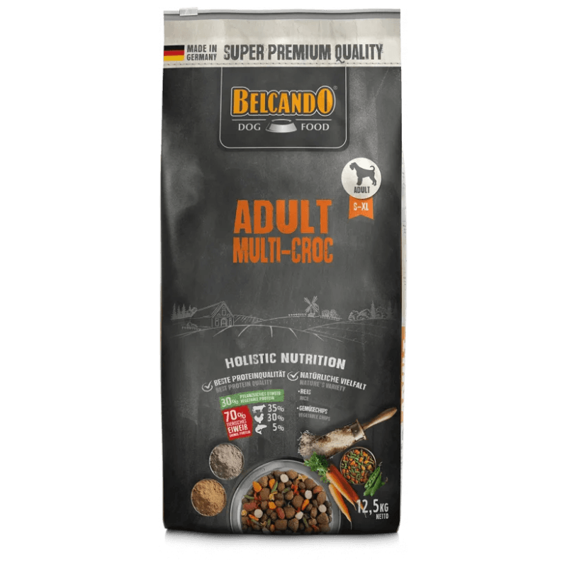 Belcando Adult Multi-Croc para Perros con Actividad Normal, 12,5 kg - Alimento Premium alto en Proteína Animal