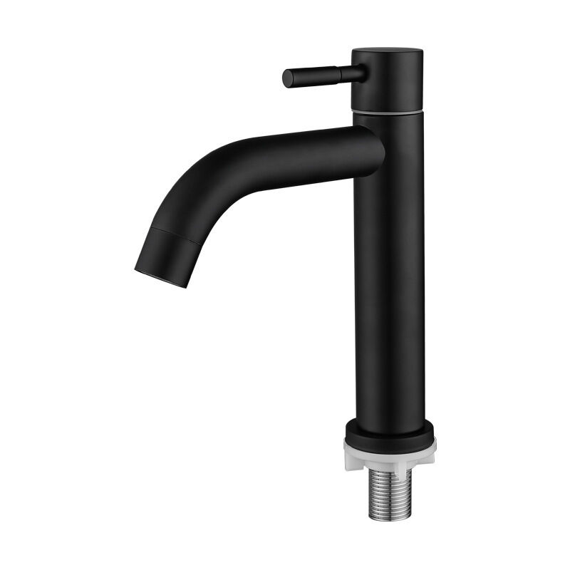TK Grifo de Lavabo de Acero Inoxidable, Diseño Retro Elegante, Negro Mate Resistente a la Corrosión