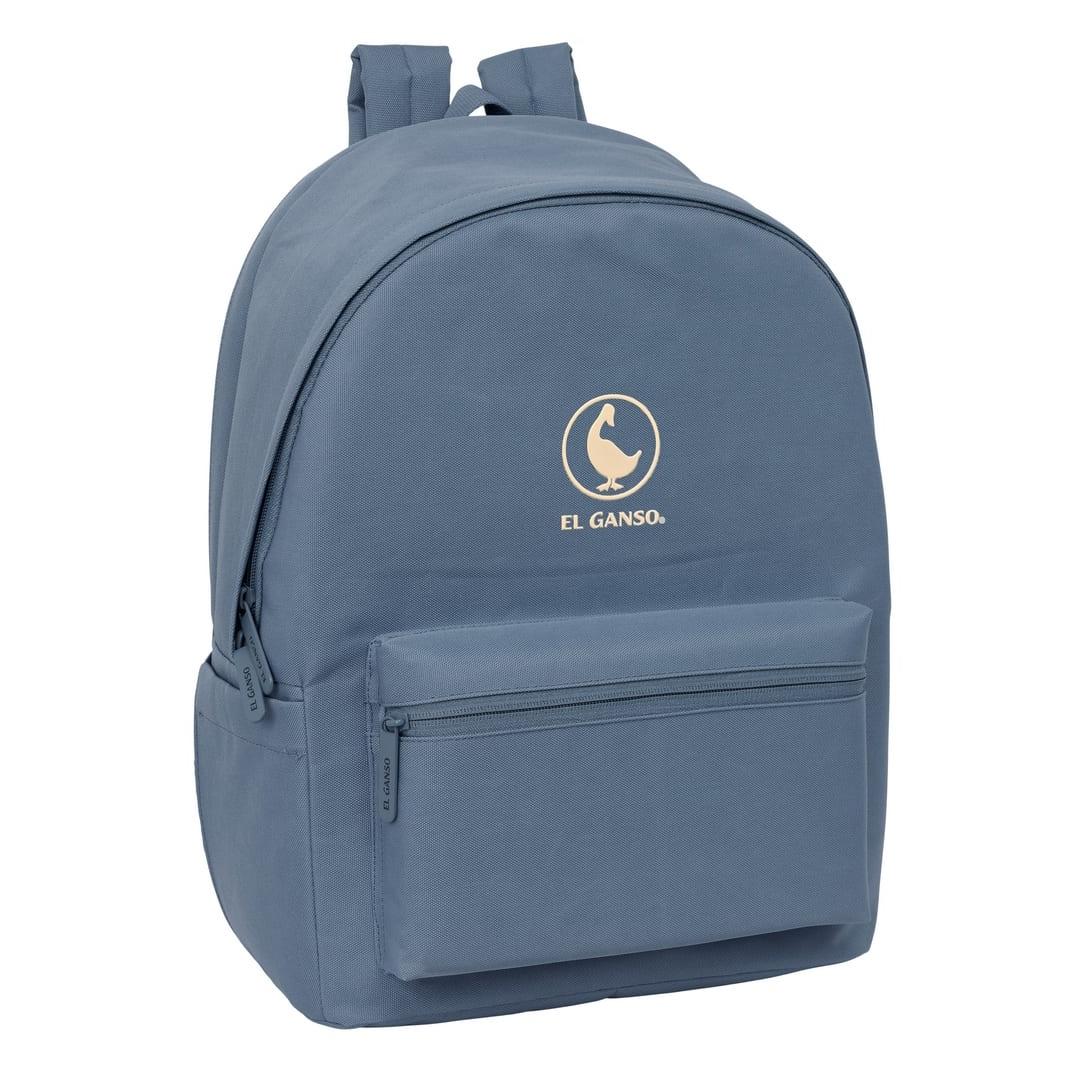 SAFTA | Mochilas Escolares El Ganso Basics para Portátil y Tablet Doble Compartimento con Cremallera 31 x 44 x 18 Cm (24,6 Litros), 6? y Tablet 11?, Conector USB, Bolsillo Antirrobo Trasero Acolchado, Espalda Ergonómica