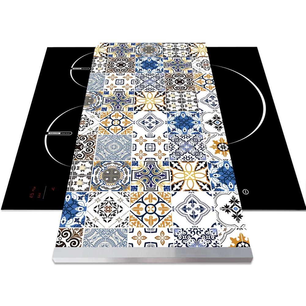 APCym Tabla deslizante con Ruedas para Robot de Cocina Thermomix, Monsieur Cuisine, Mambo, Aldi, Lidl, Tamaño 60x30cm MODELO AZULEJOS