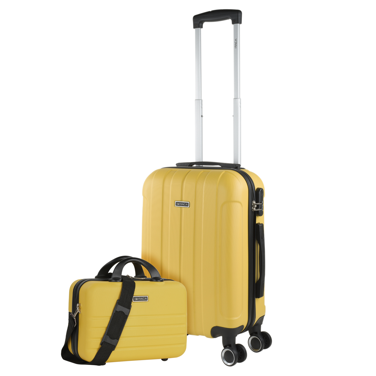 Itaca - Juego De Maletas Maletas De Viaje Cabina. Maleta Cabina Con Neceser Rigido Maletas De Cabina 4 Ruedas, Pequeña - Maleta De Cabina. Trolley Candado De Combinación 771150B