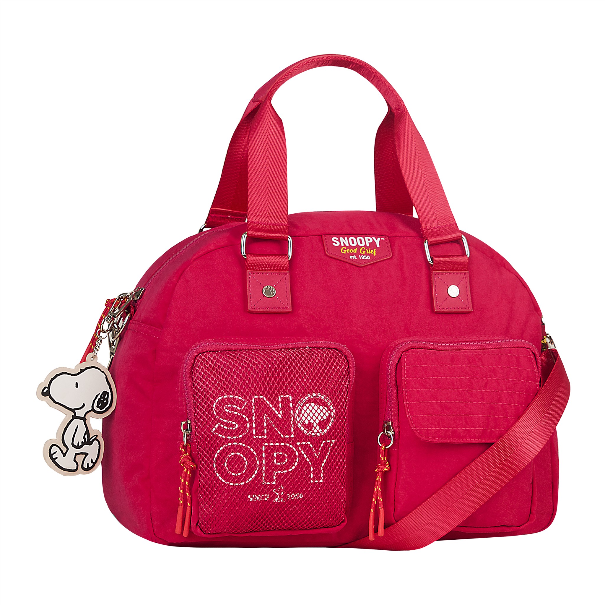 Bolso Baúl Oficial Snoopy - Colección Colors 2024 | Nylon con Detalles en PVC | Incluye Llavero Personalizado