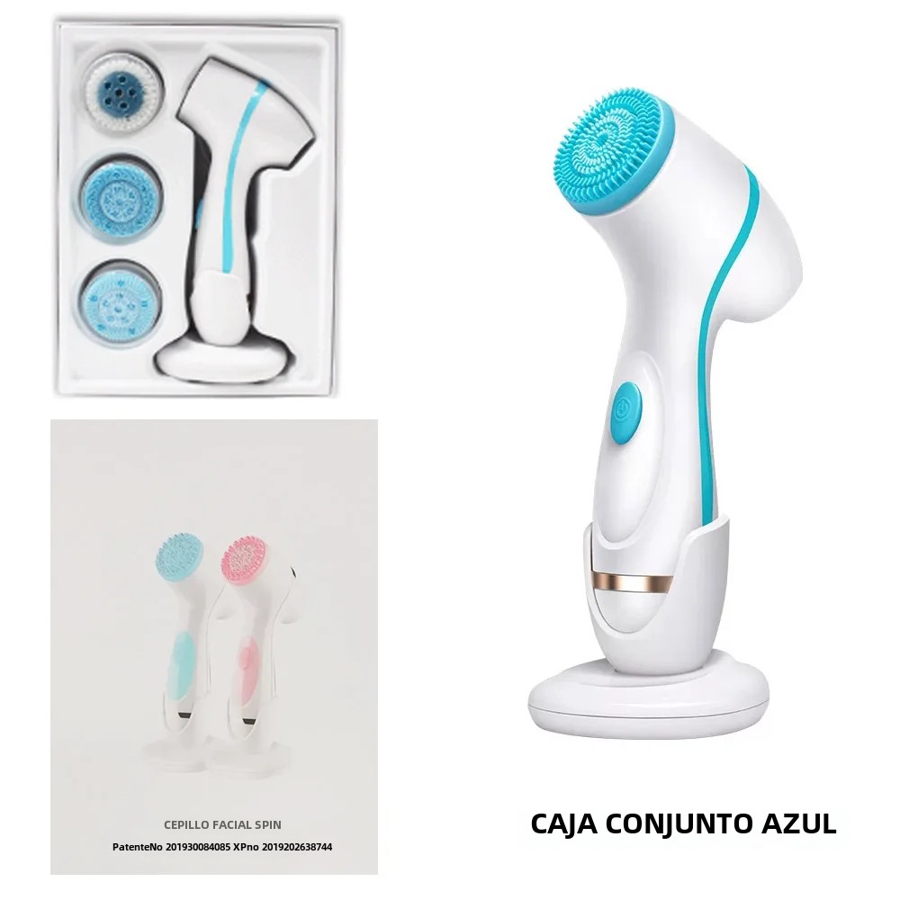 Limpieza Facial Sonic Espuma Máquina De Spa Galvanica Set De Cepillo Para Piel Limpieza Profunda Eliminación De Quistes Set De Cepillo De Limpieza Facial