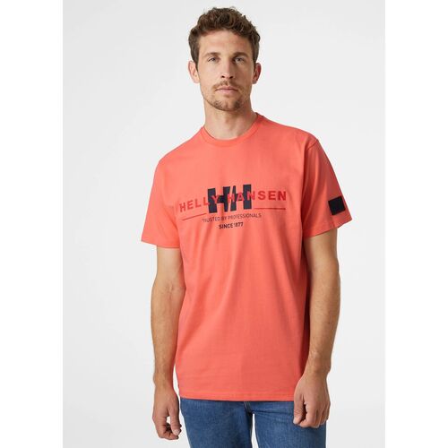 Helly Hansen Camiseta HH RWB de Algodón Orgánico con Gráficos Marineros