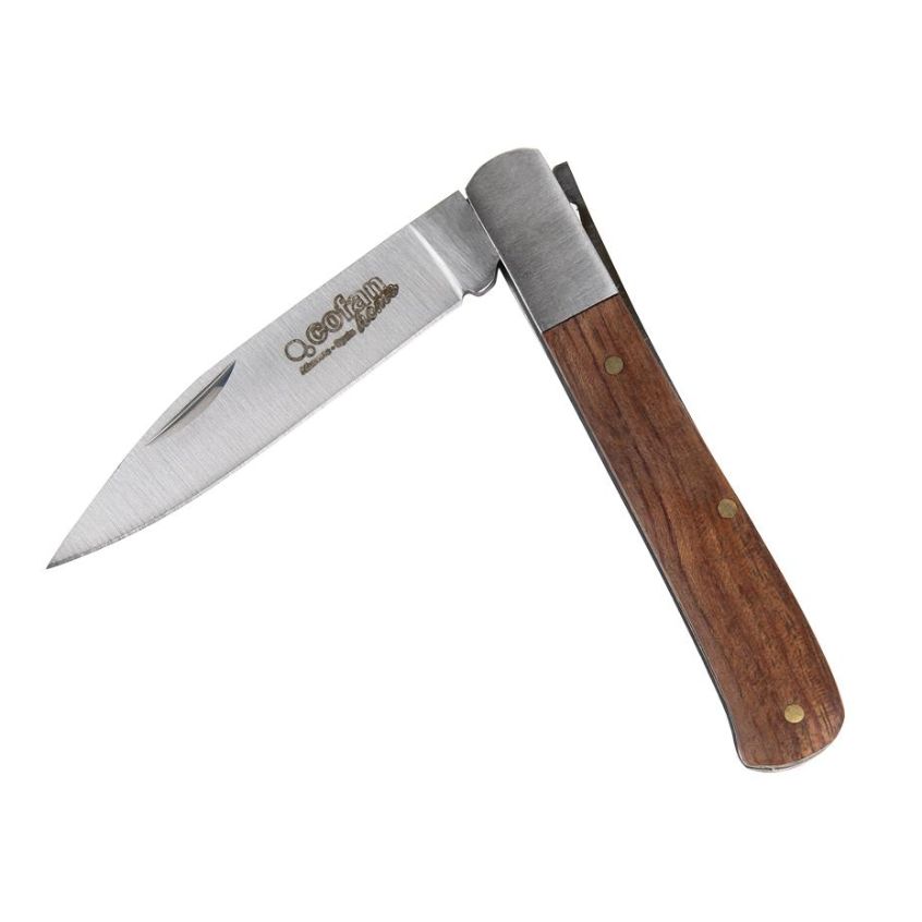 Cofan | Navaja cabritera | Medida de 8 cm de hoja | Color Marrón | Hoja de Acero Inoxidable
