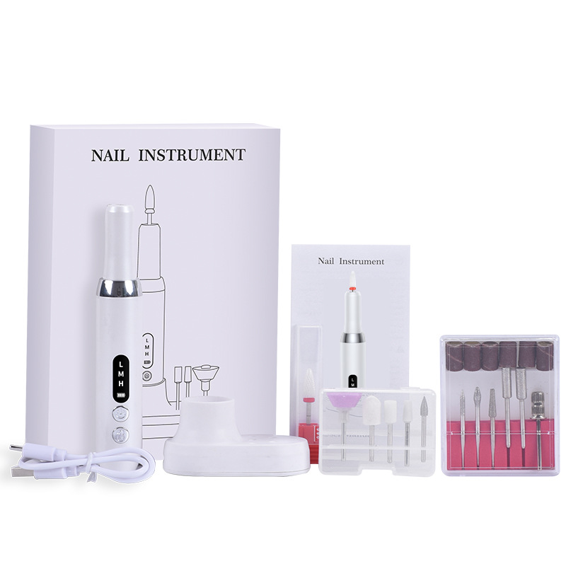 Juego de máquina de uñas, taladro de manicura profesional, lima de uñas eléctrica USB, velocidad ajustable, kit de manicura y pedicura eléctrica