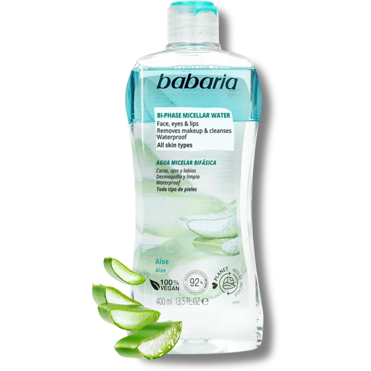 Babaria Agua Micelar Bifásica Desmaquillante 400 Ml Todo Tipo de Pieles