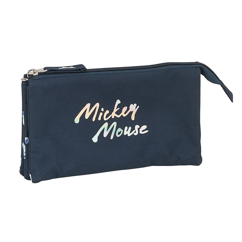 Safta Portatodo Triple Mickey Disney 22x30x12cm - Producto Oficial - Producto Escolar - Niños y Niñas