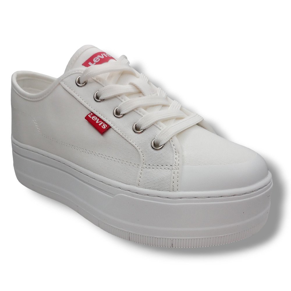 Levi's Levis Zapatilla Lona Sneakers Niña MAUI LIGHT VTAM0031T BLANCO Zapatillas calzado niños Levis Summer ROYALE CORDONETS