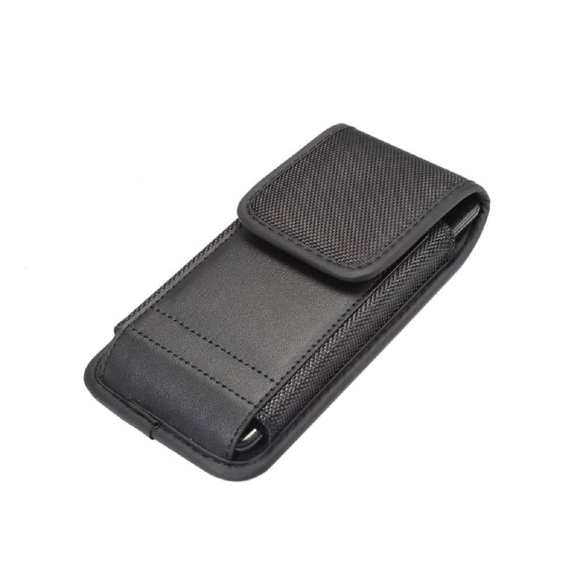 Funda Cinturon para Motorola Moto G32 (2022) con Tarjetero Diseño en Piel y Nylon Vertical - Negro