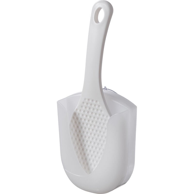 CA Estante de plástico con ventosa para cucharas de arroz, soporte para sartenes, utensilios de cocina para el hogar