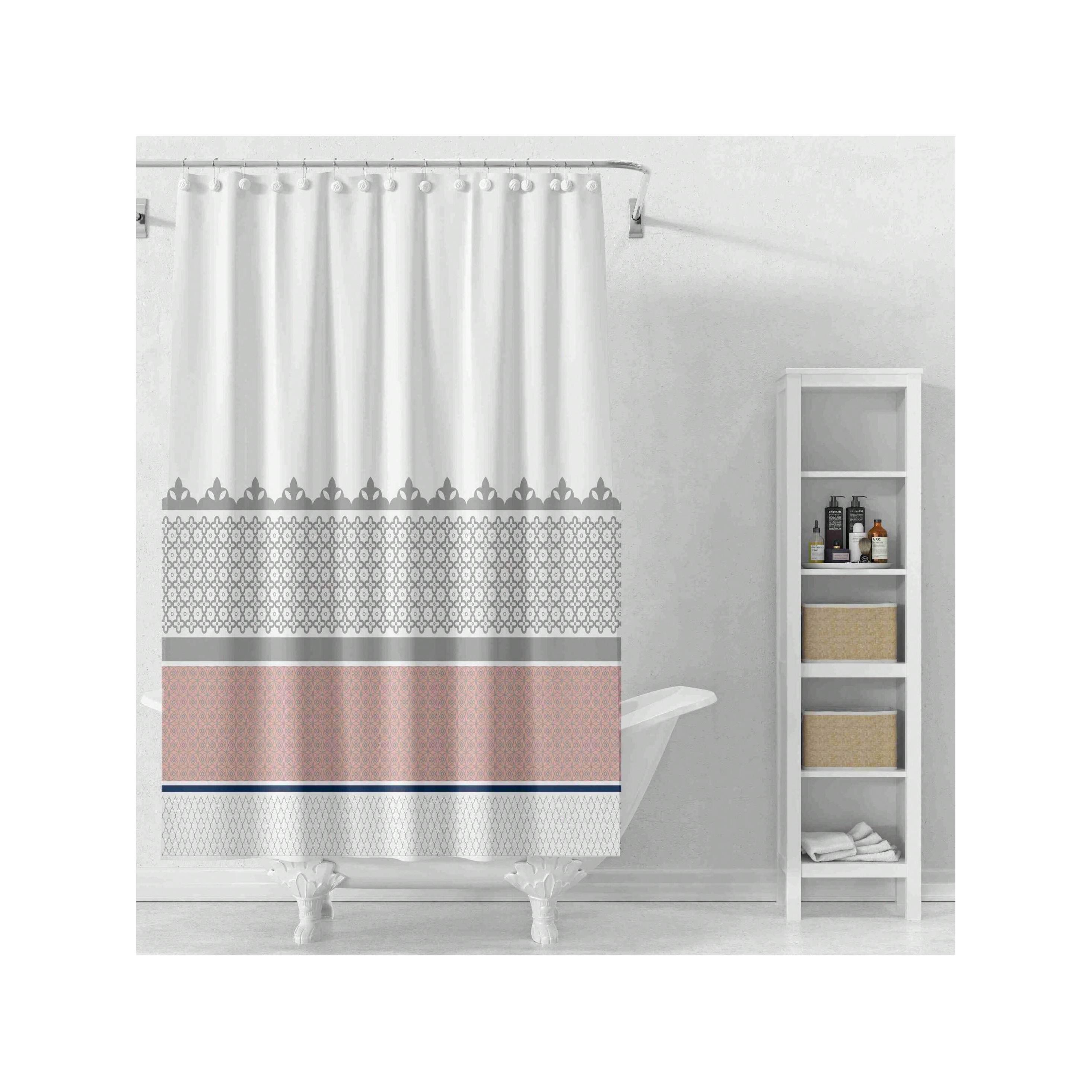 Cortina de baño impermeable y antimoho con ganchos incluidos｜Diseños creativos y modernos (mármol, estrellas, gatos, hojas, gotas de agua y más)｜Ideal para separar áreas húmedas en ducha o bañera｜Privacidad, decoración y funcionalidad en un solo producto