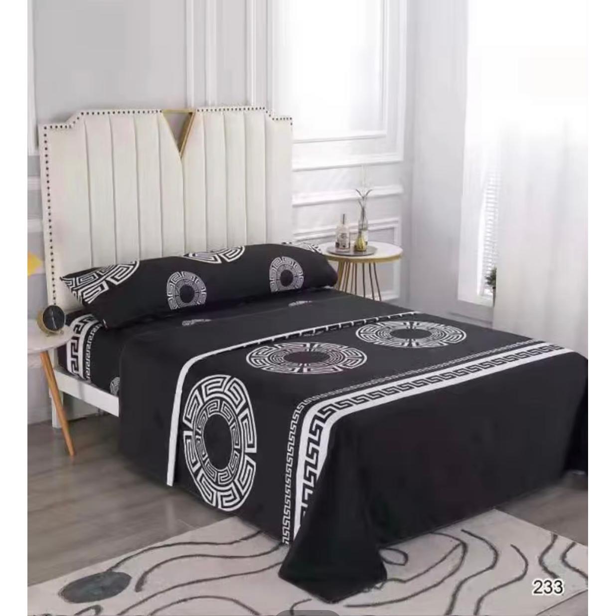Juego de sabanas 100% Poliester (3 piezas): sábana encimera + sábana ajustable + 1 fundas de almohadade 90x105x135x150 cm