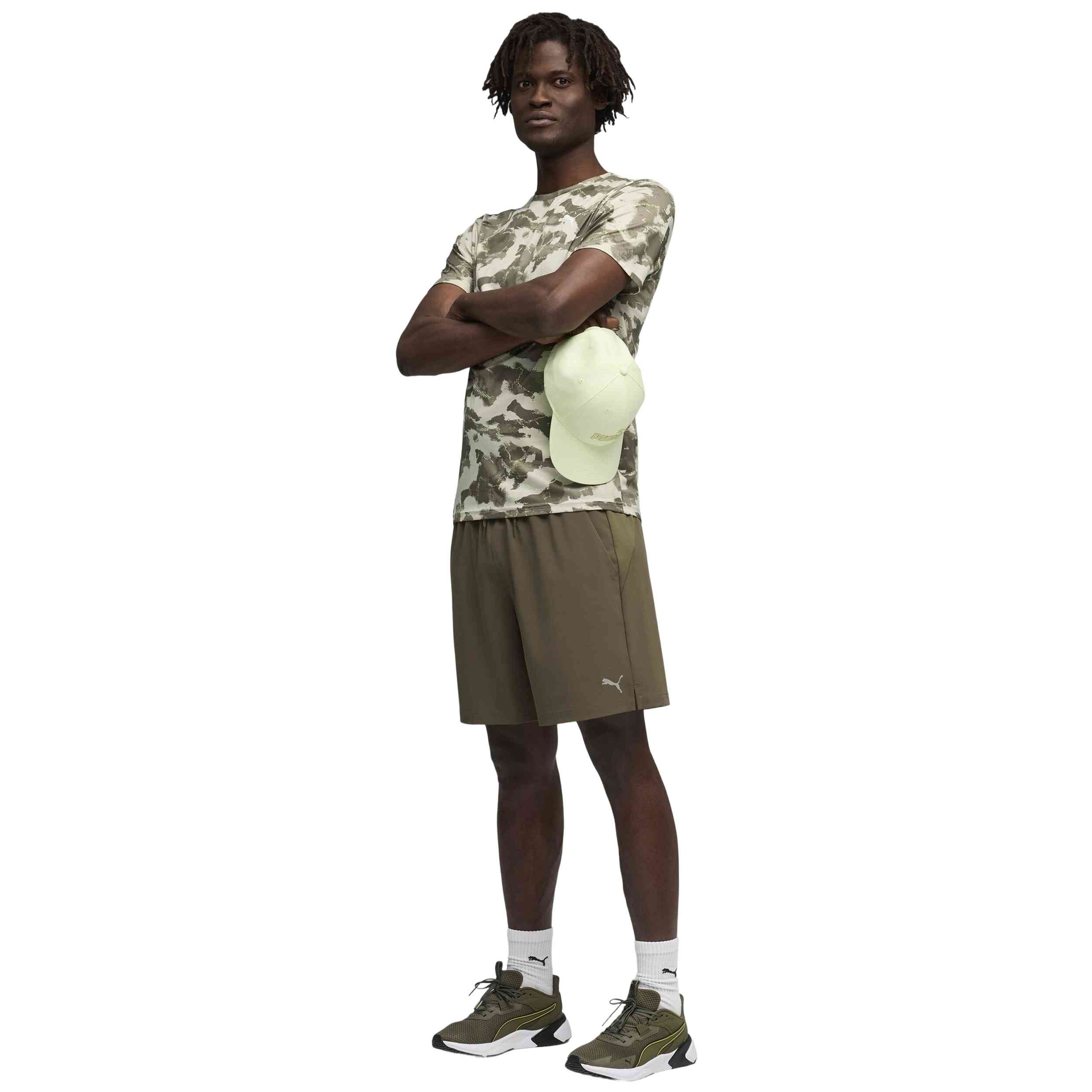 Short Puma modelo M Pwrtrain Fabric Mi en color Verde
