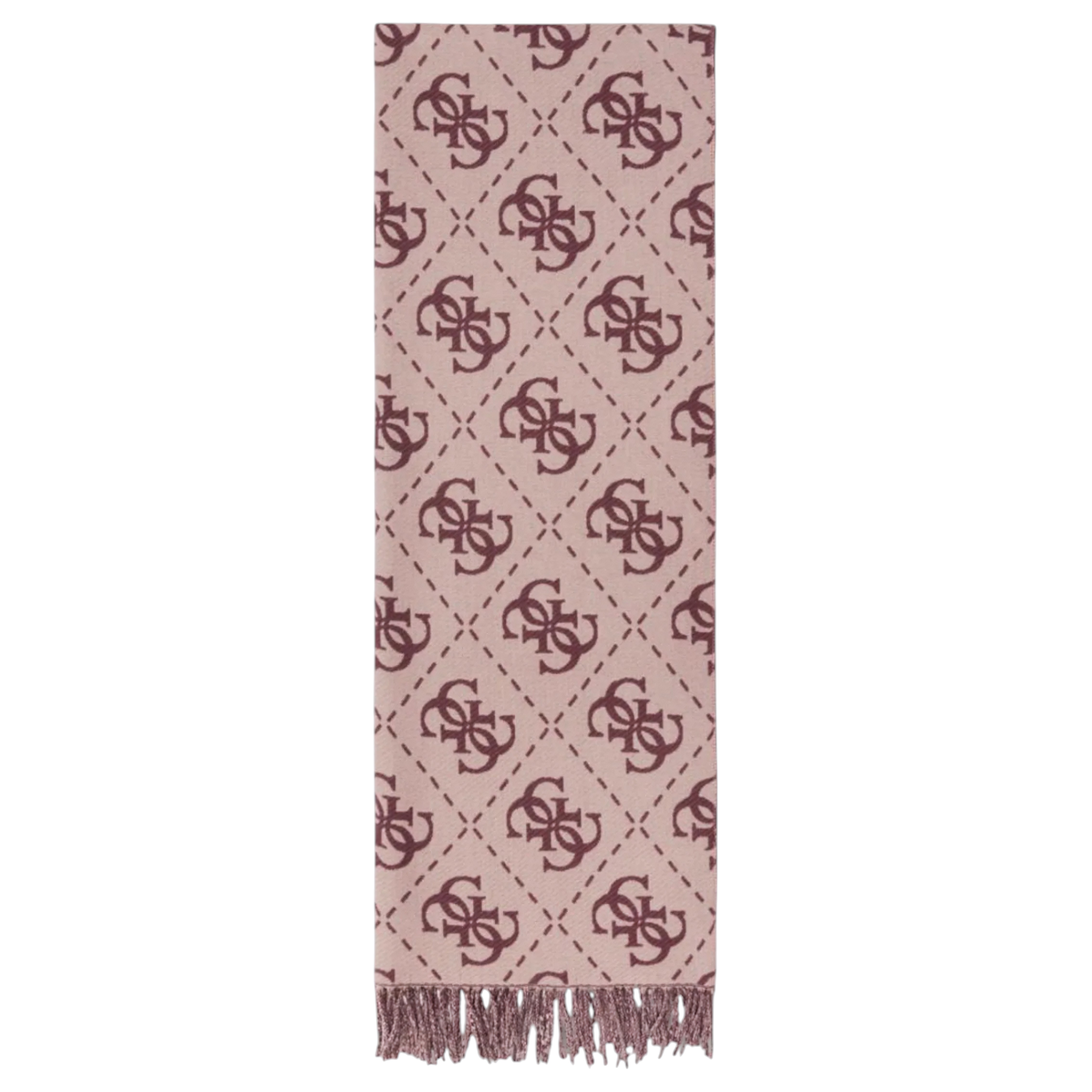 Sciarpa Donna Guess Scarf 70 x 190 4 G Maxi Logo Pink Cinnamon
