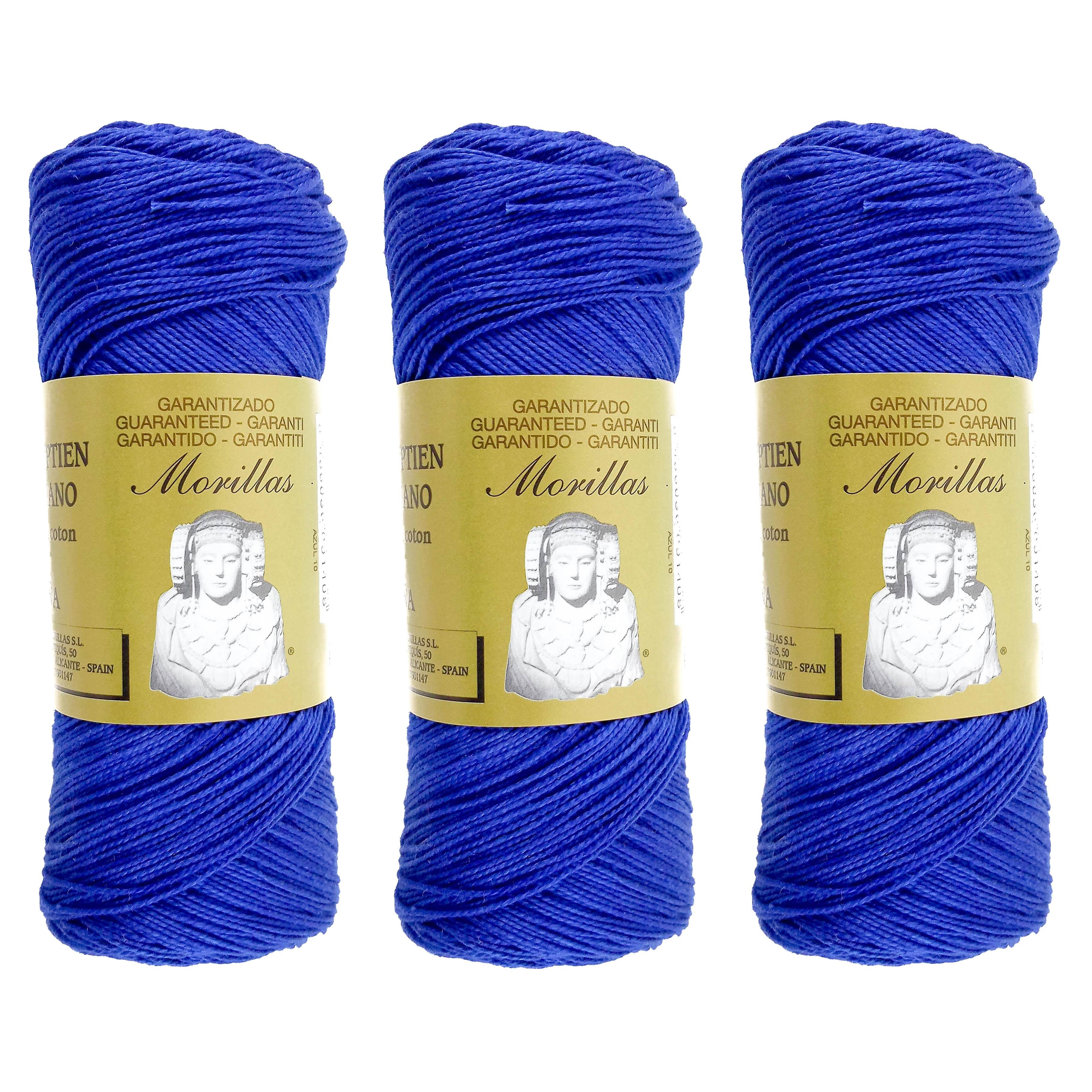 MORILLAS 3pcs Perlés en 5, 8 ó 12 a elegir - Hilo de Algodón para Ganchillo Hilado 100% Algodón para DIY y Tejer a Mano (1u*70 g), Enviado desde la fábrica en  España