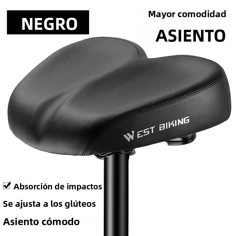 TK Sillín De Bicicleta WEST BIKING Para Ciclismo Urbanos Absorción De Choque Doble Cómodo Y Duradero Adecuado Para MTB Y Carretera